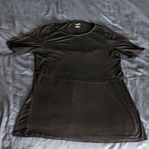 Undercover Mama Black Short Sleeve Women's Nursing Tee